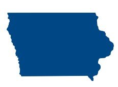 Silhouette of the State of Iowa